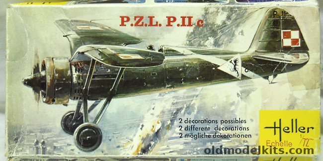 Heller 1/72 TWO PZL  P-11c - (Państwowe Zakłady Lotnicze - State Aviation Works), 161 plastic model kit